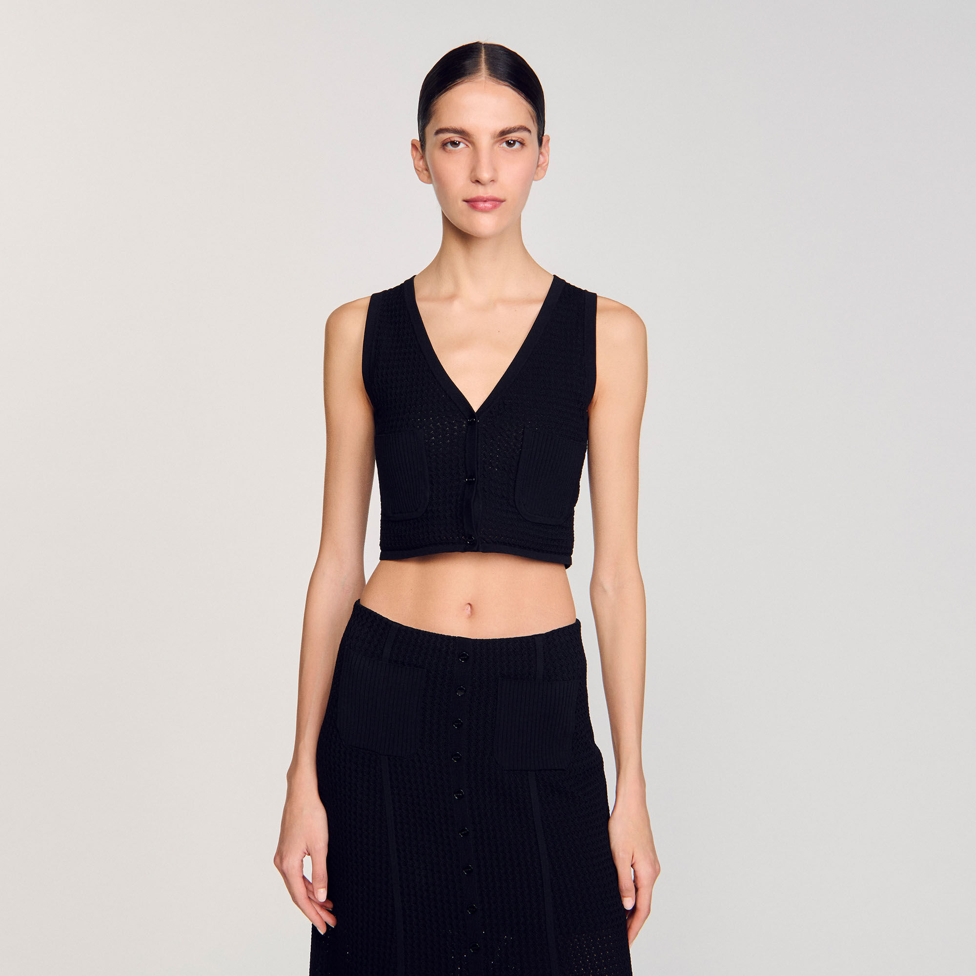 Gilet en maille fantaisie