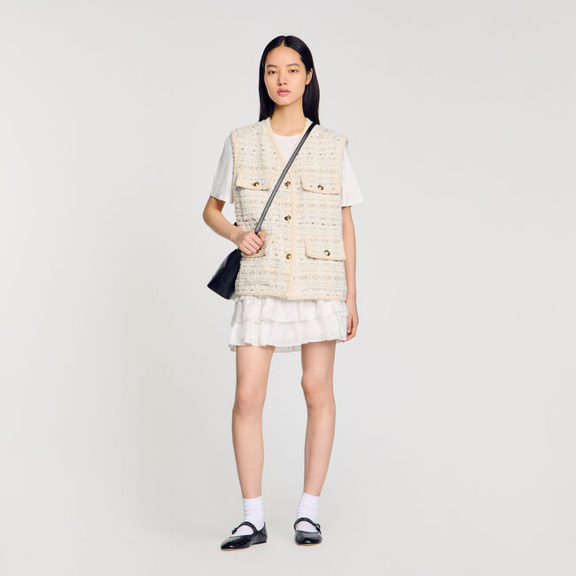 Veste sans manches en tweed