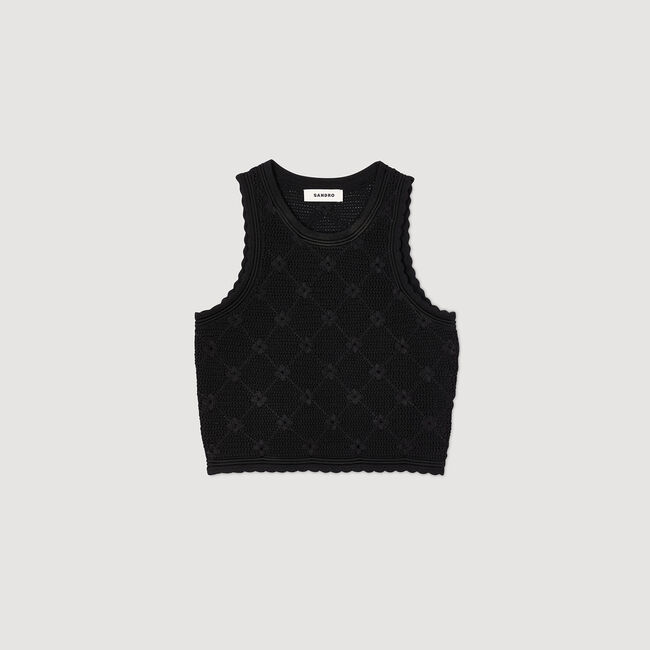 Top en maille fantaisie