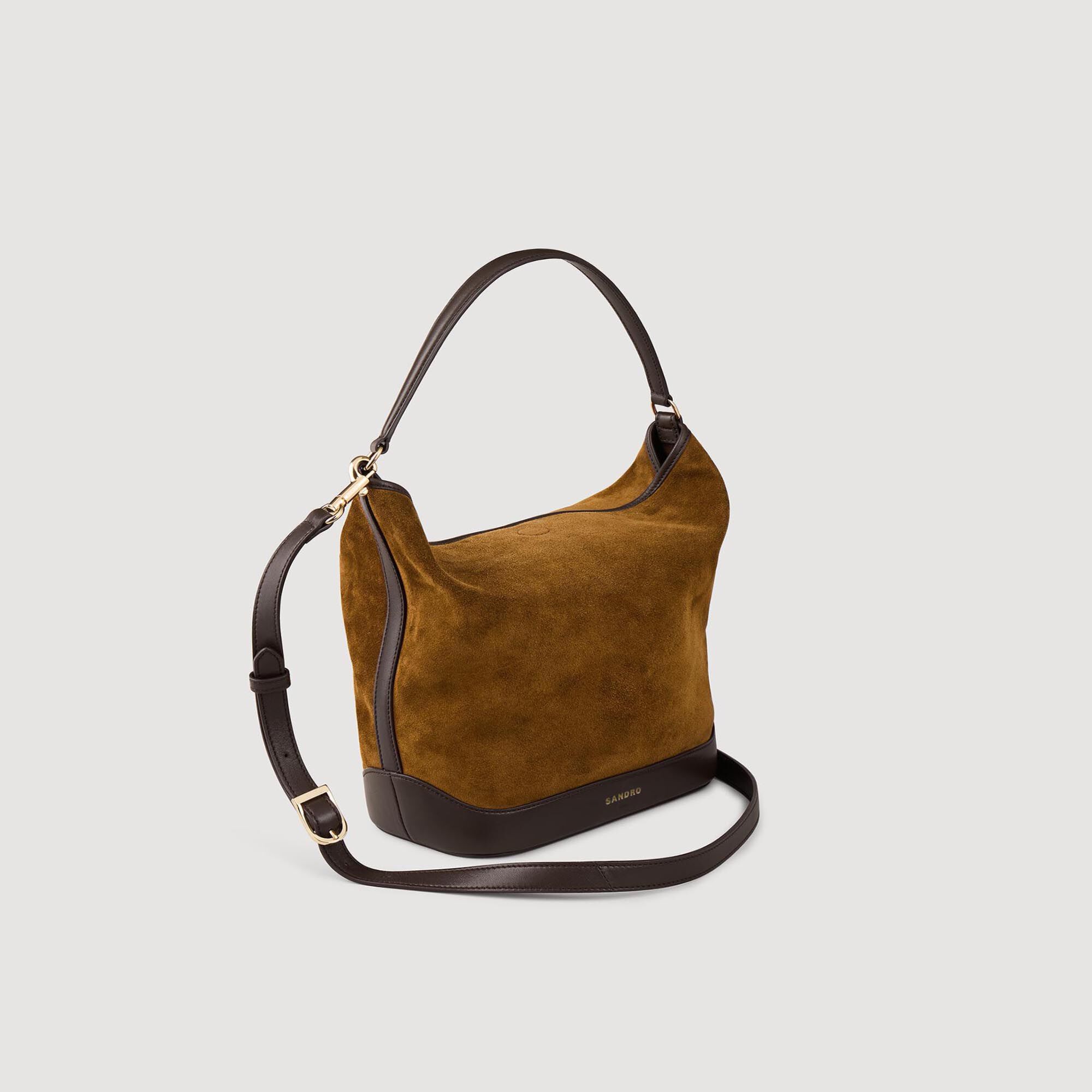 Sac seau TANGOSO en suède et cuir