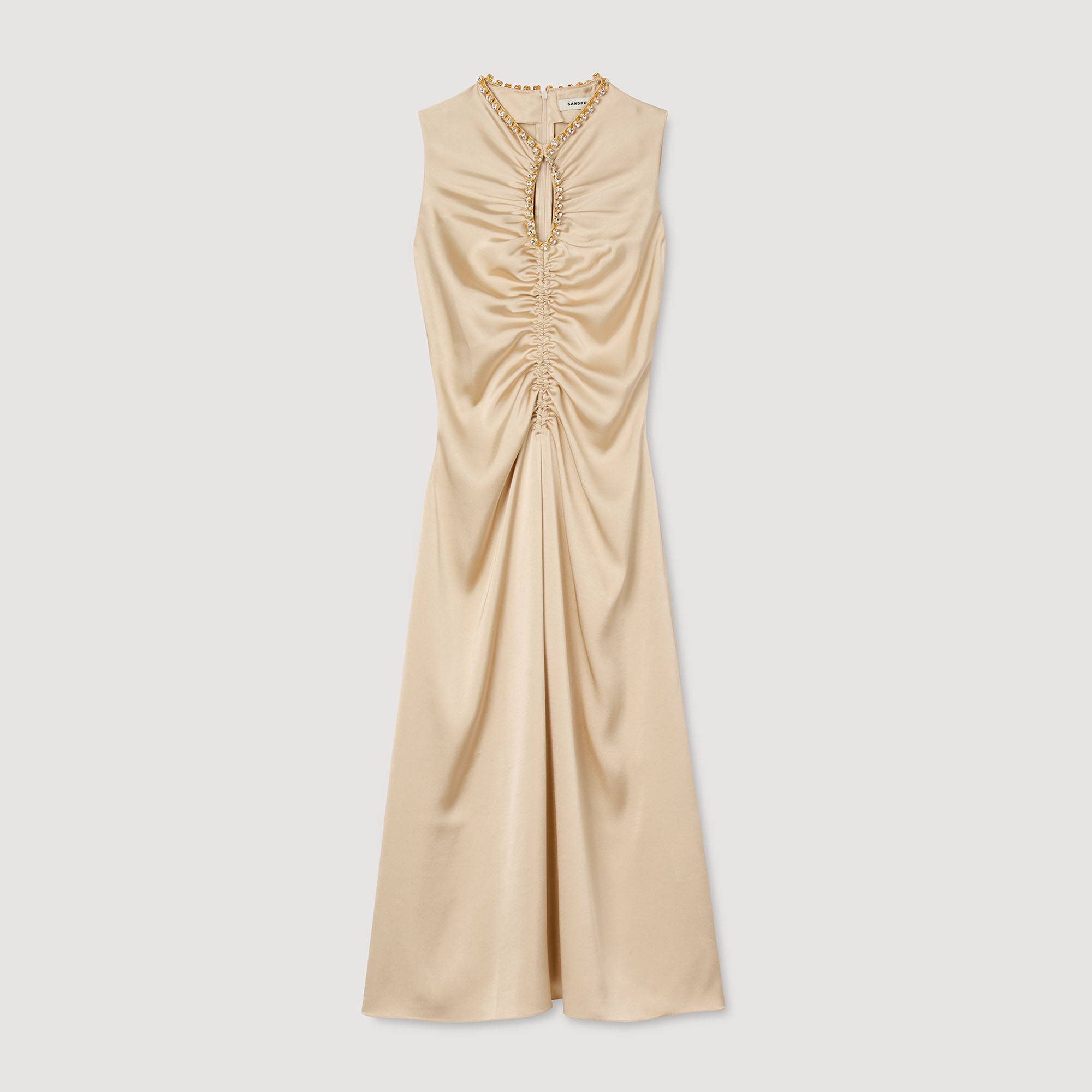 Robe longue en satin
