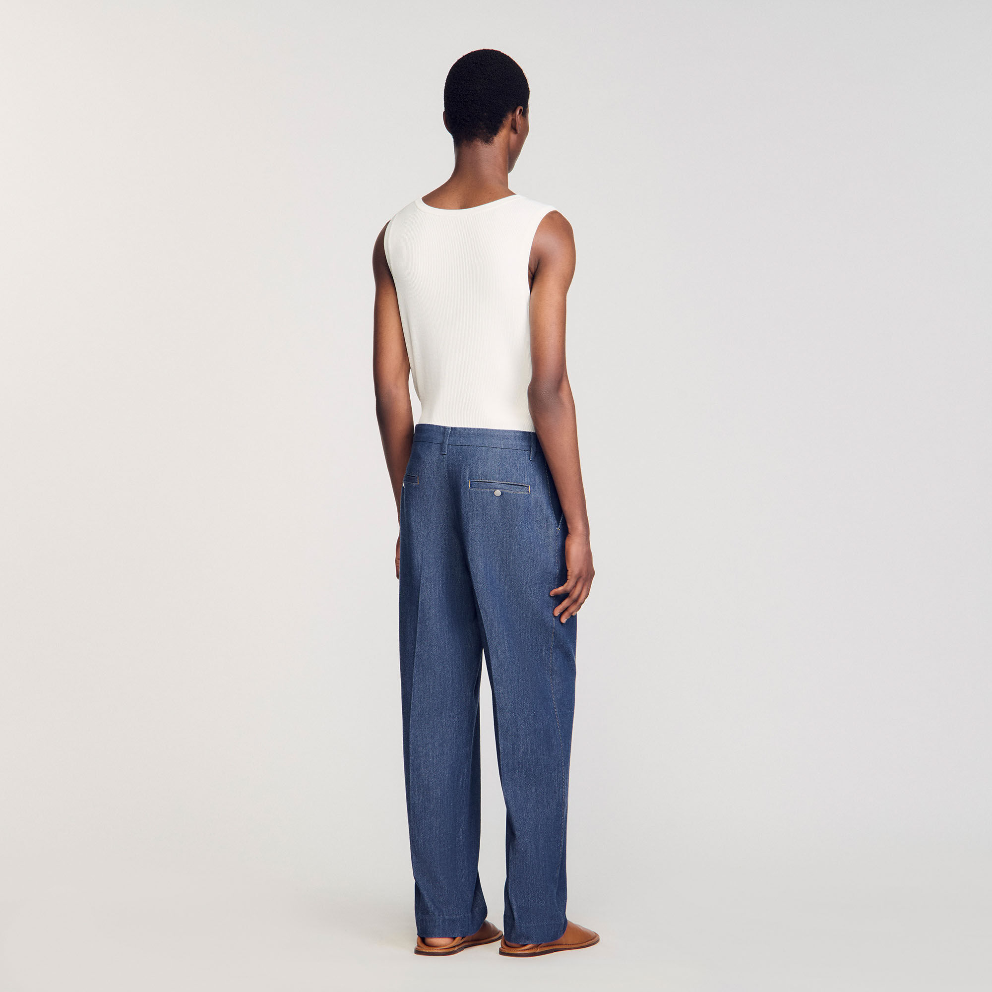 Pantalon en chambray
