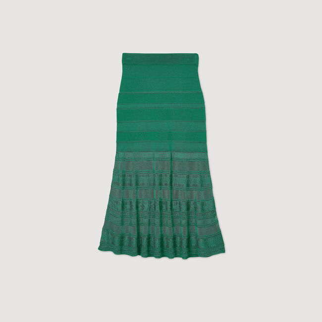 Jupe longue en maille fine