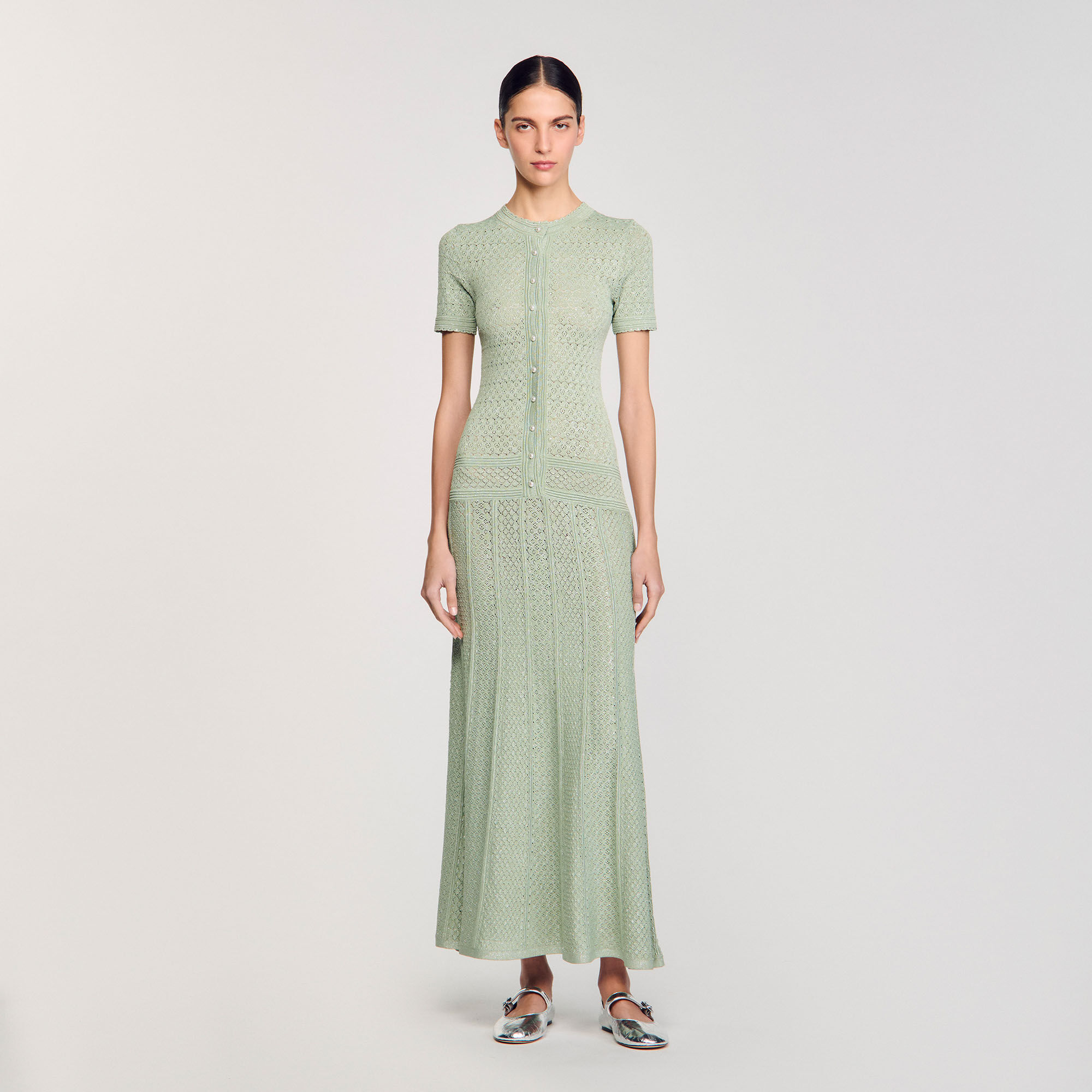 Robe longue en maille 