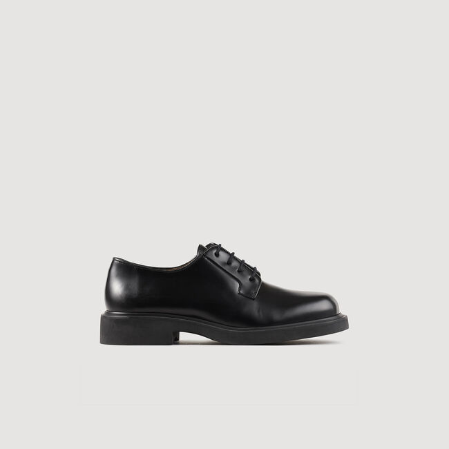 Derbies en cuir glacé