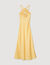 Robe longue à détail volant