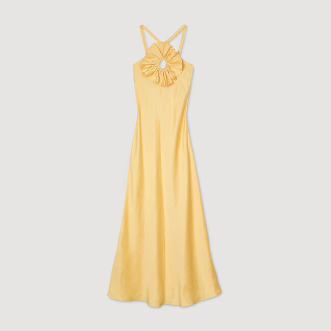 Robe longue à détail volant