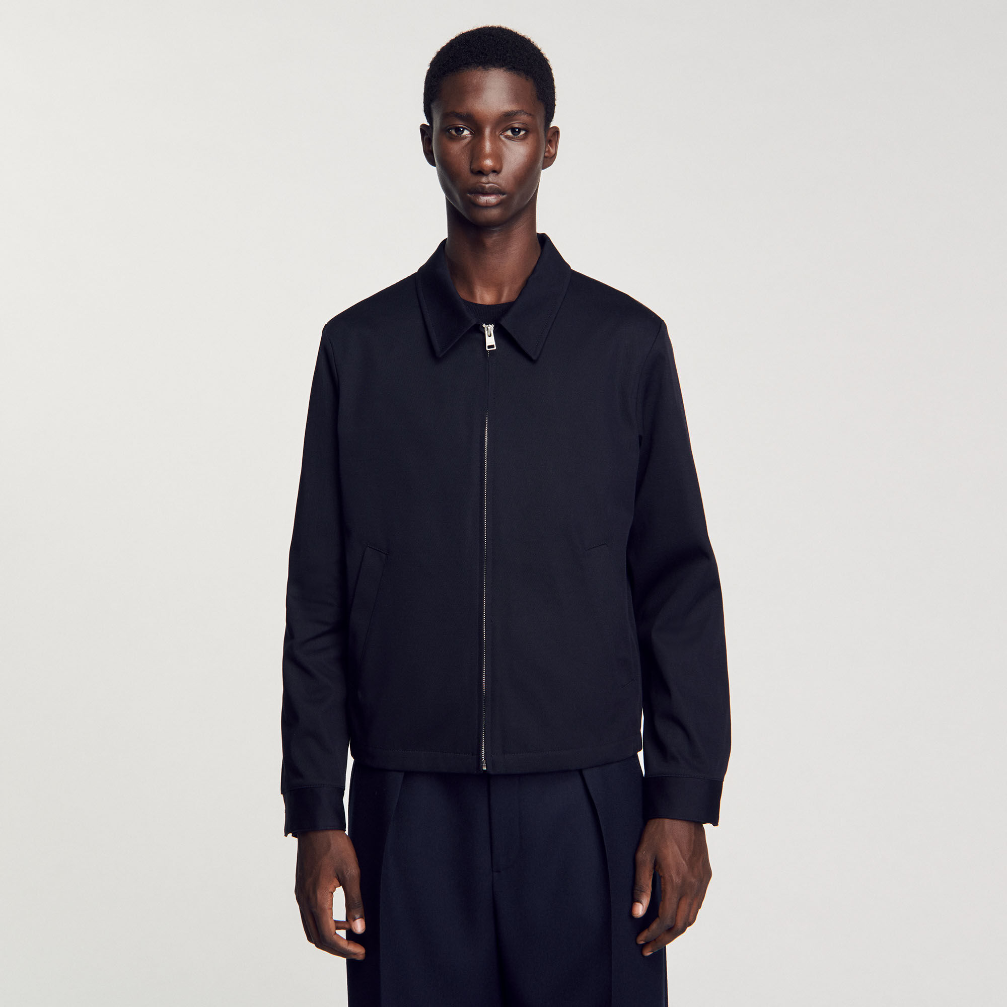 Blouson zippé en coton