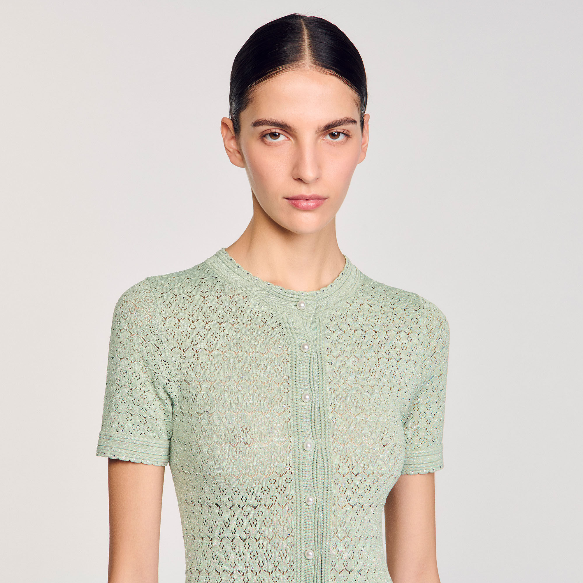 Robe longue en maille 