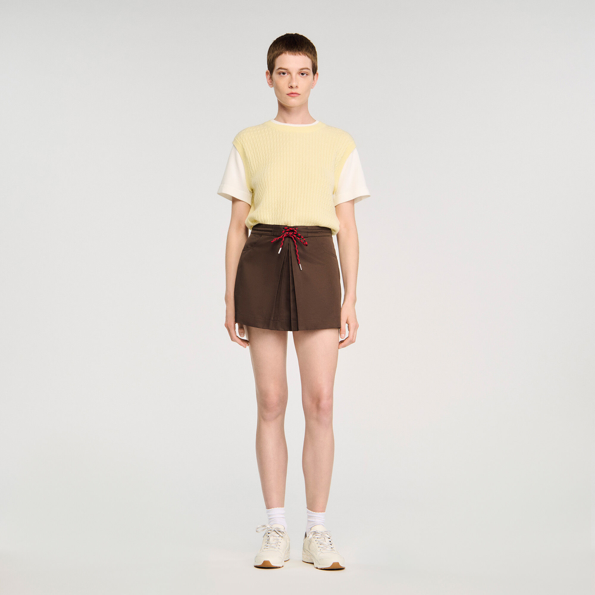 Jupe short à pli 