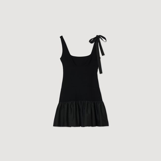Robe courte bimatières
