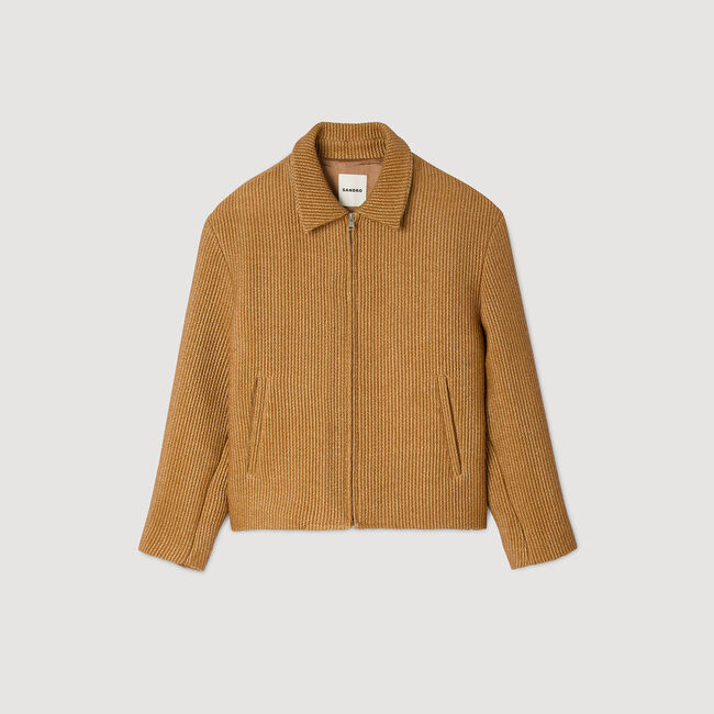 Blouson en raphia tressé