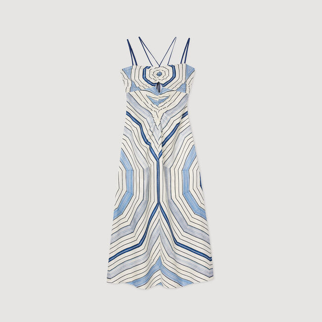 Robe longue à imprimé spirales