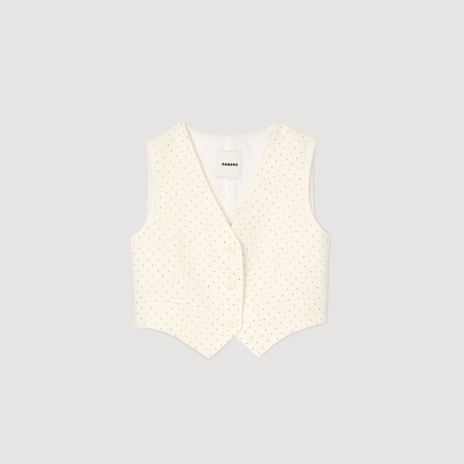Veston en tweed strassé