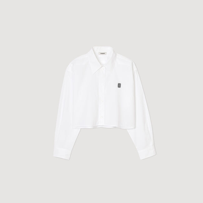 Chemise courte en popeline
