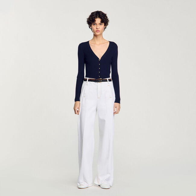 Cardigan en maille côtelée 