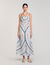 Robe longue à imprimé spirales