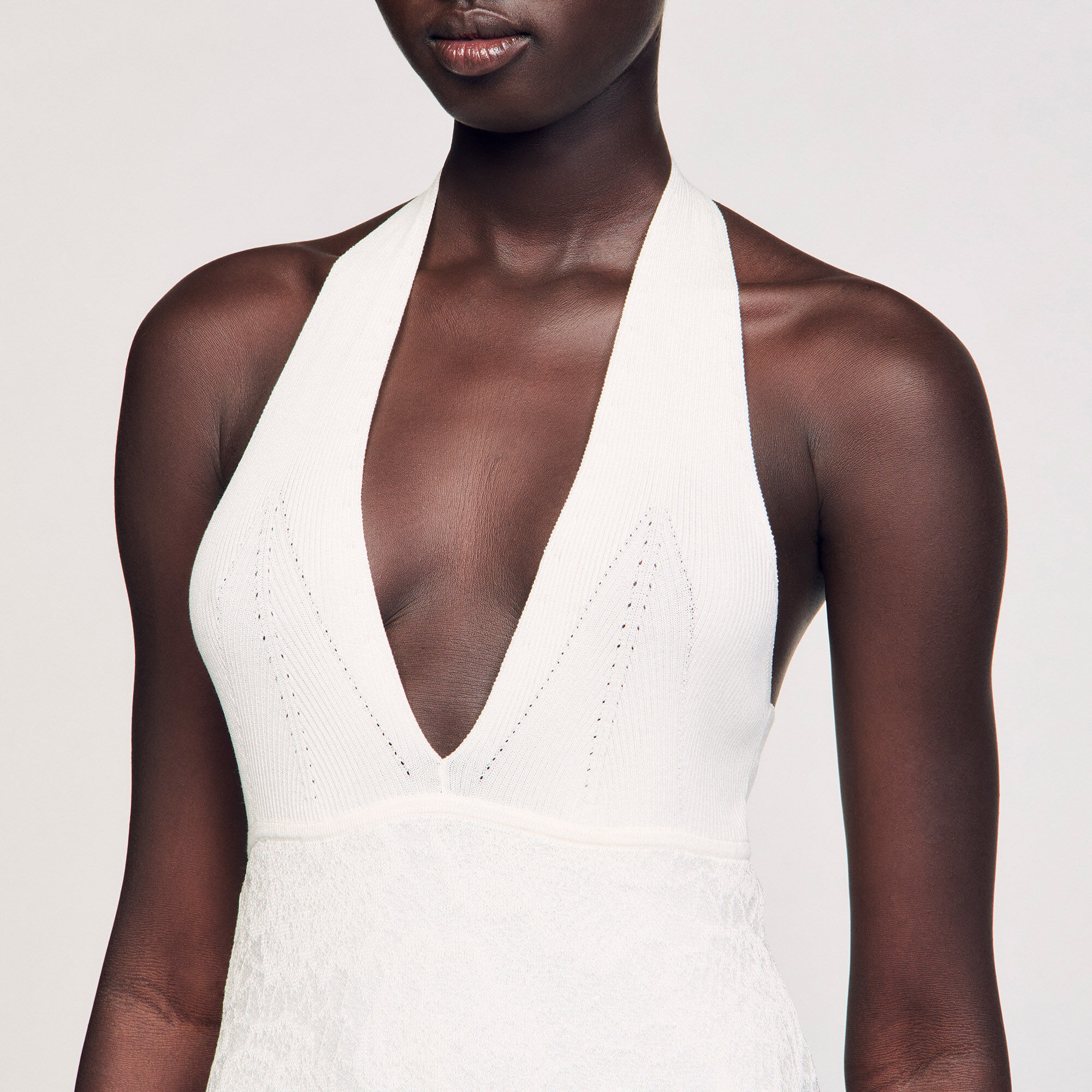 Robe longue en maille