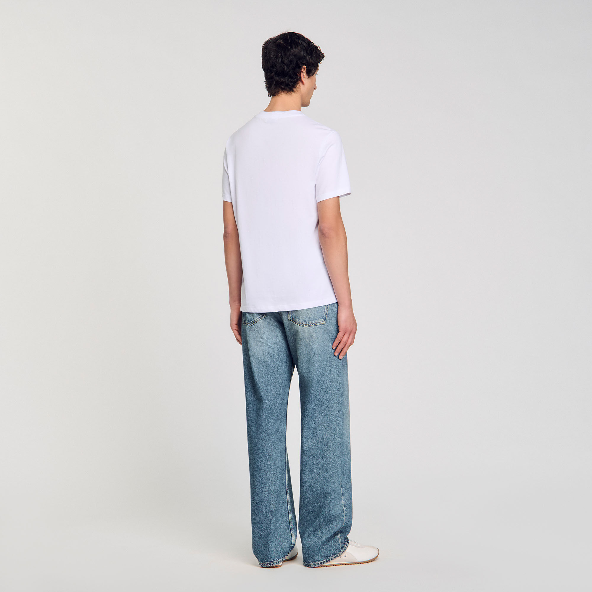 T-shirt en coton à imprimé vagues