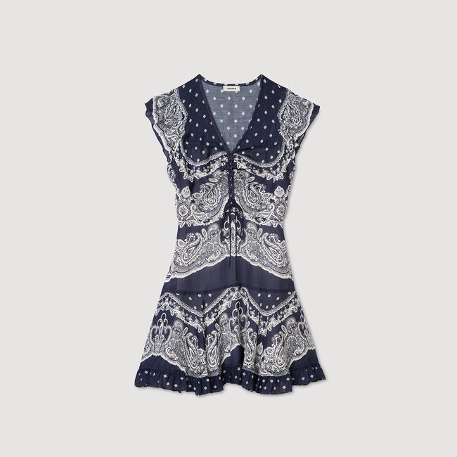 Robe courte à imprimé bandana
