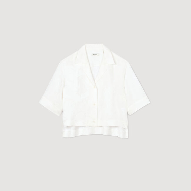 Chemise courte à jacquard à noeuds