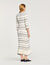 Robe longue en maille rayée 
