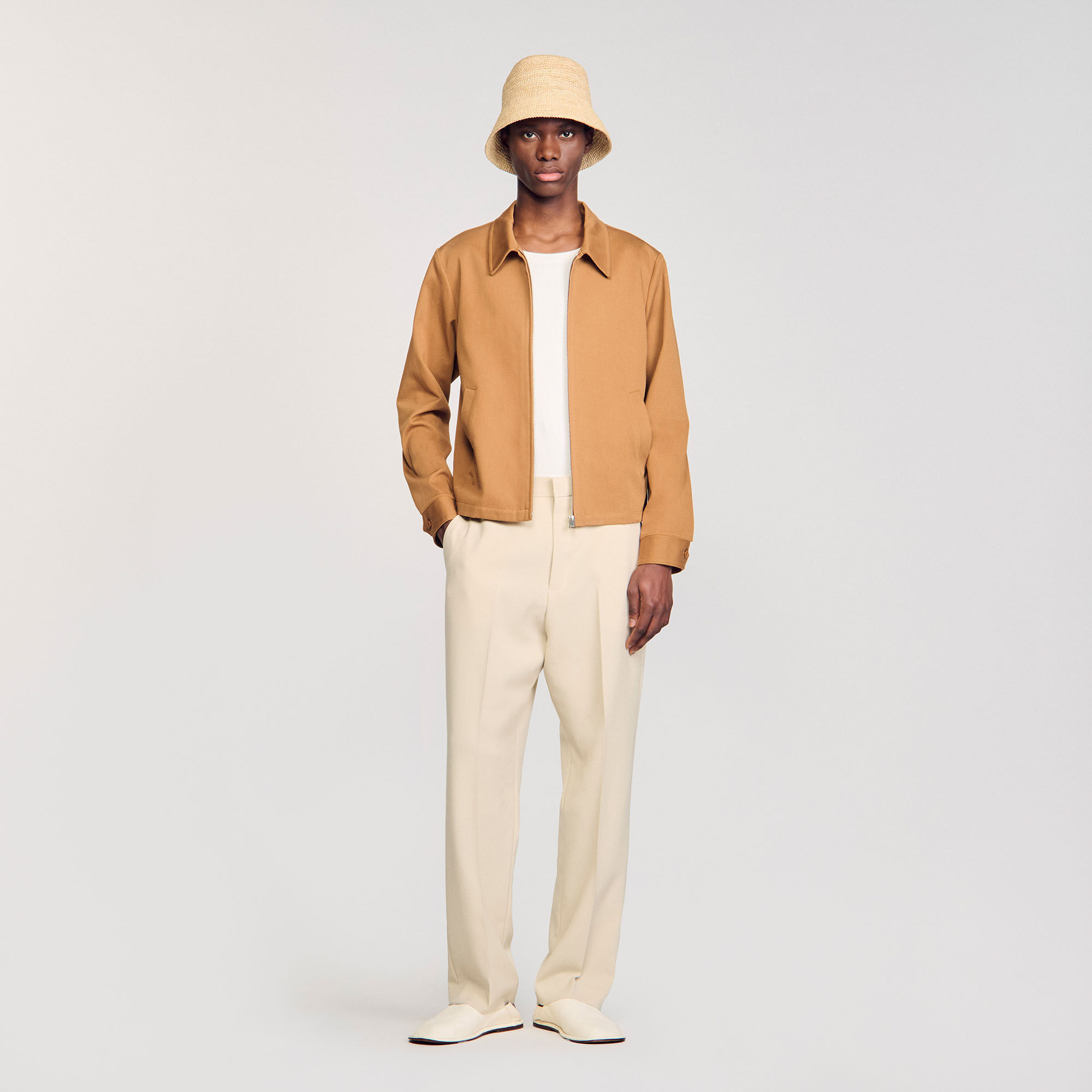 Blouson zippé en coton
