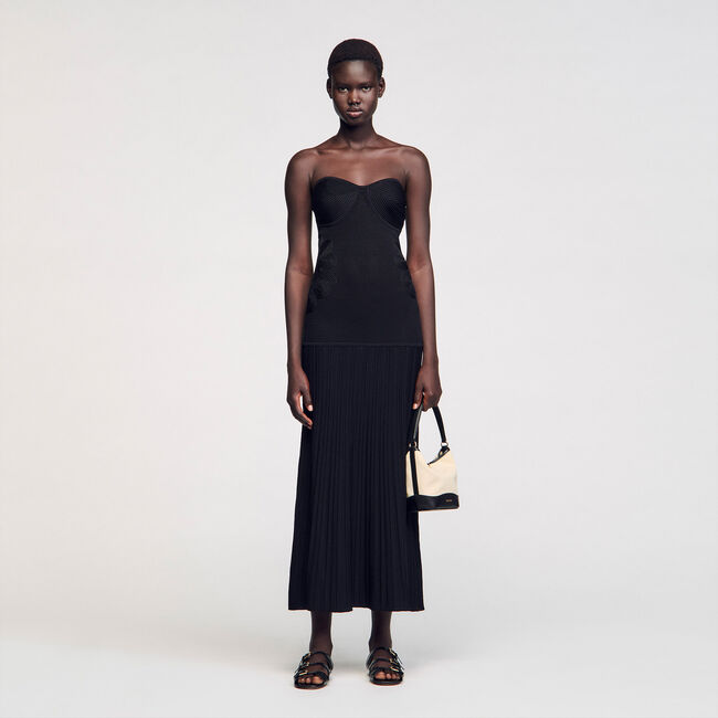 Robe bustier en maille