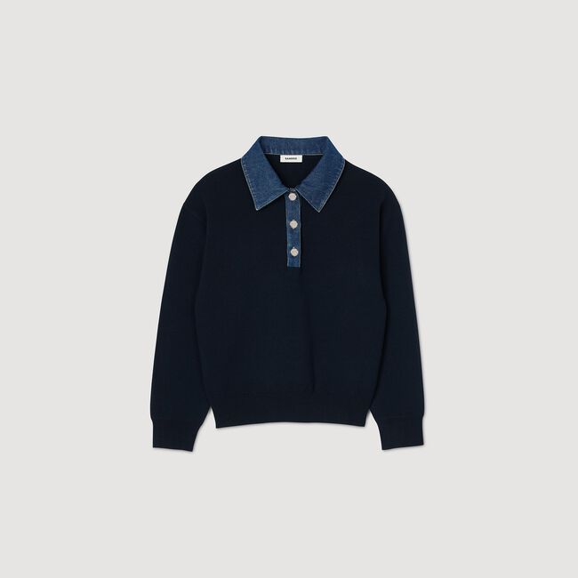 Pull à col polo 