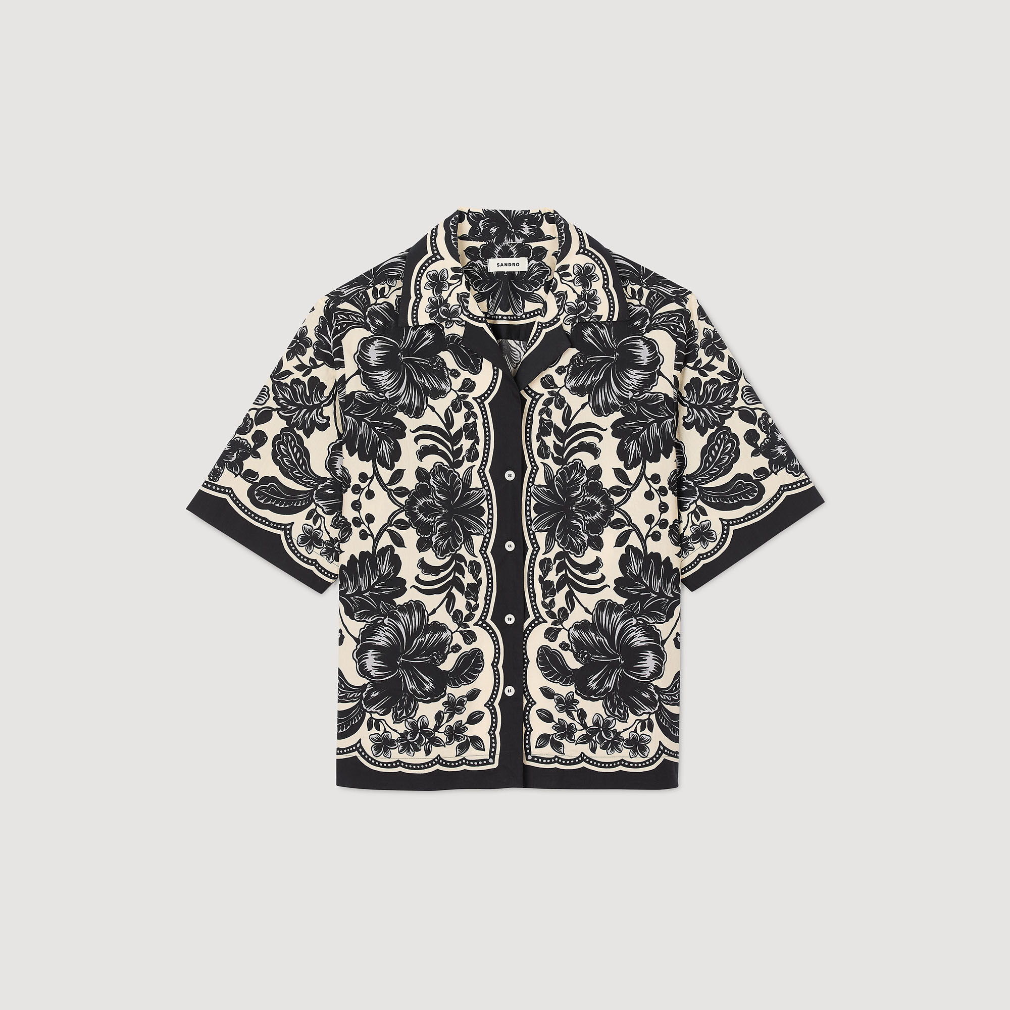 Chemise à imprimé fleuri hawaïen