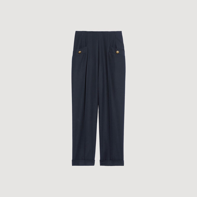 Pantalon de costume à plis