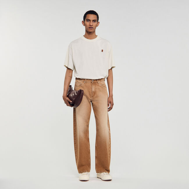 Jean baggy en coton délavé