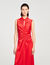 Robe longue en satin