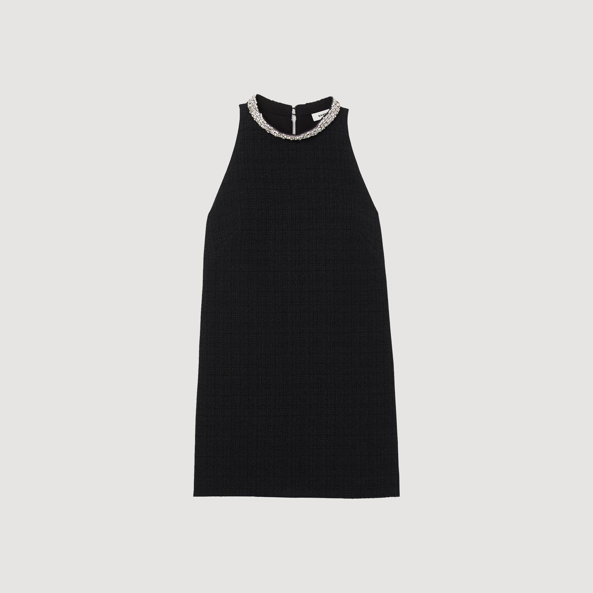 Robe à col bijoux