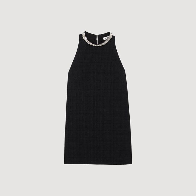 Robe à col bijoux