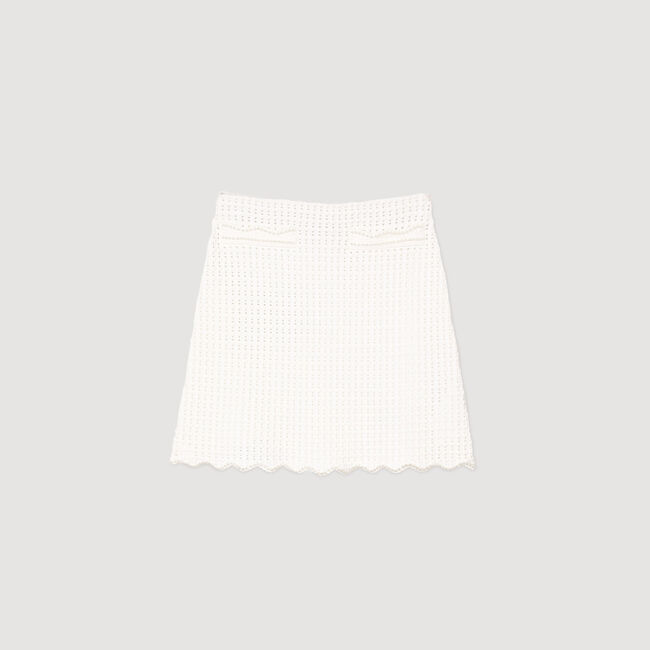 Jupe courte en maille perlée