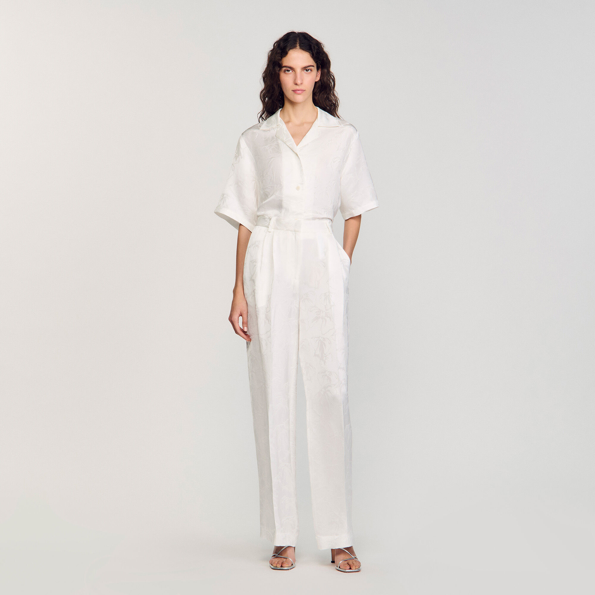 Pantalon à jacquard à noeuds