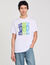 T-shirt en coton à imprimé vagues