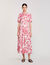 Robe longue chemise à imprimé fleuri