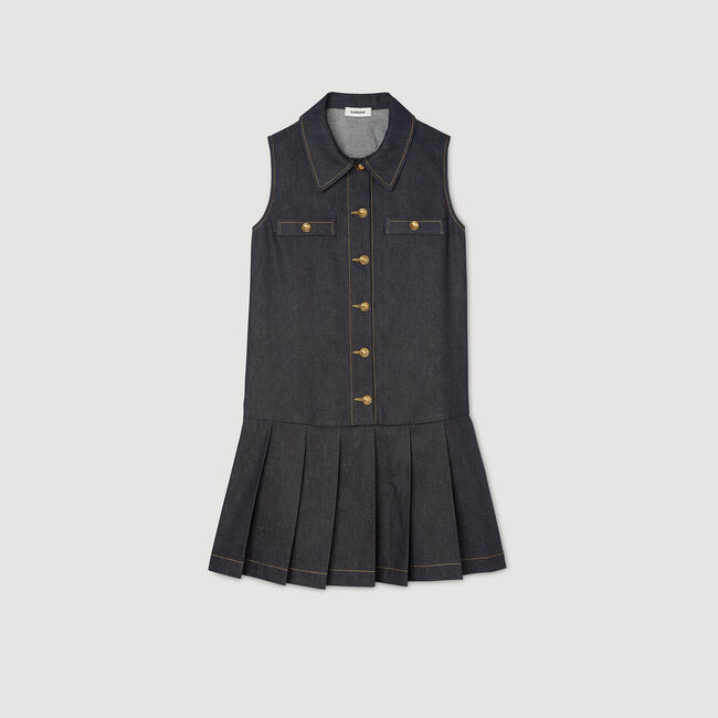 Robe courte en denim