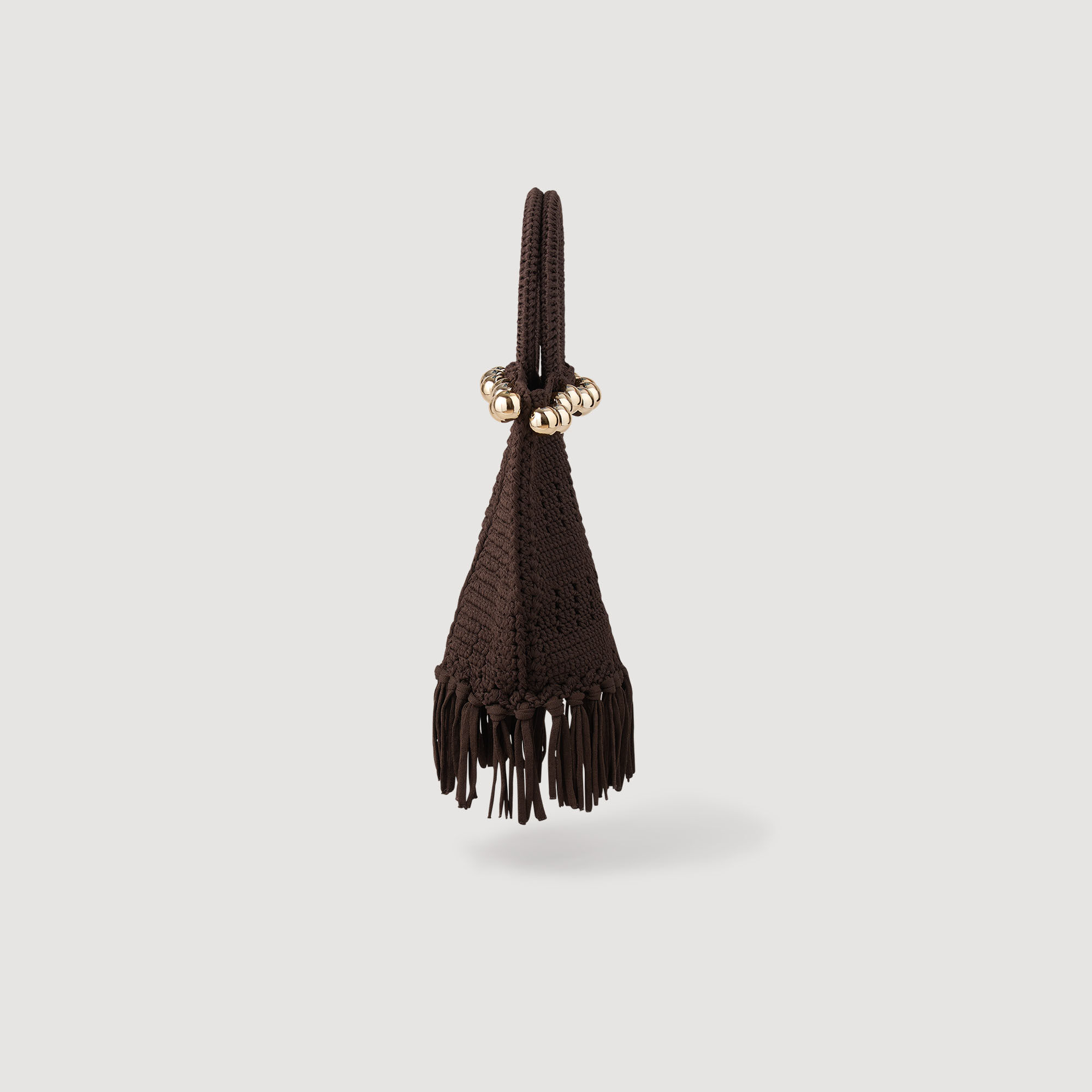 Petit sac en crochet perlé et frangé
