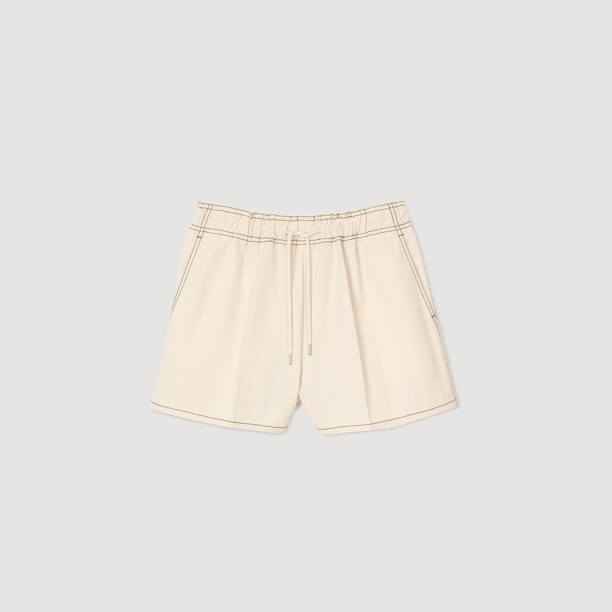 Short en denim élastiqué